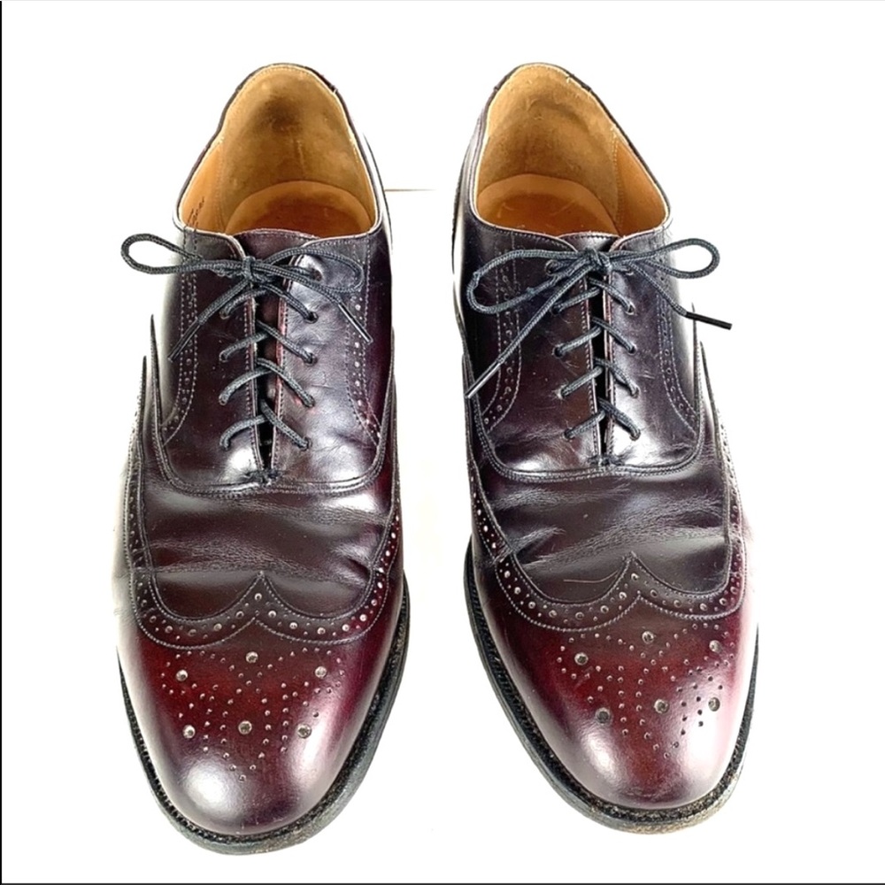 Johnston & Murphy Leather Profiles Wingtip lace up Dress Shoes